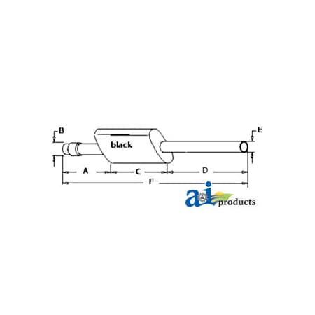 A & I Products Exhaust 1" x1" x1" A-K302952
